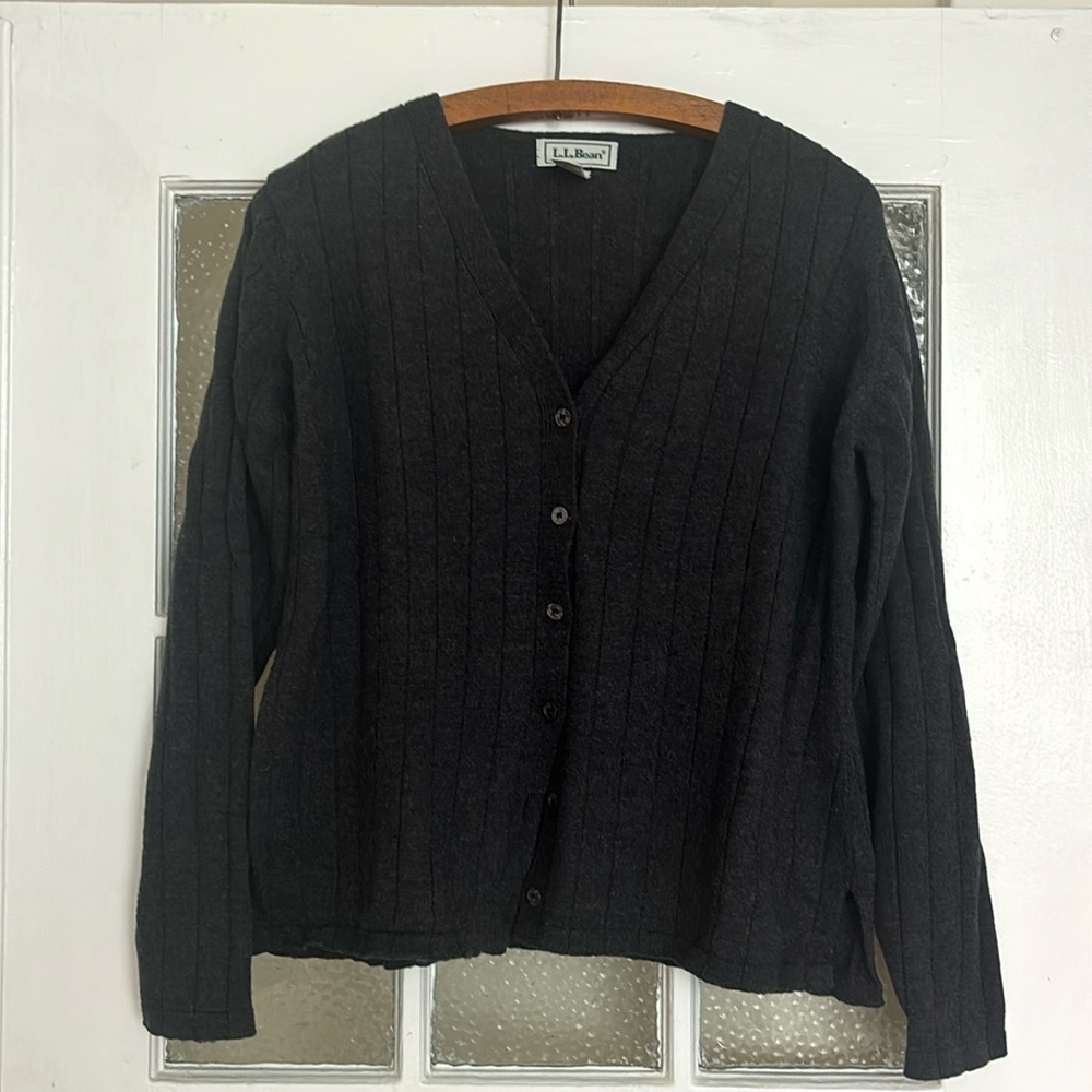 Vintage L.L. Bean 100% Wool Button Down Sweater